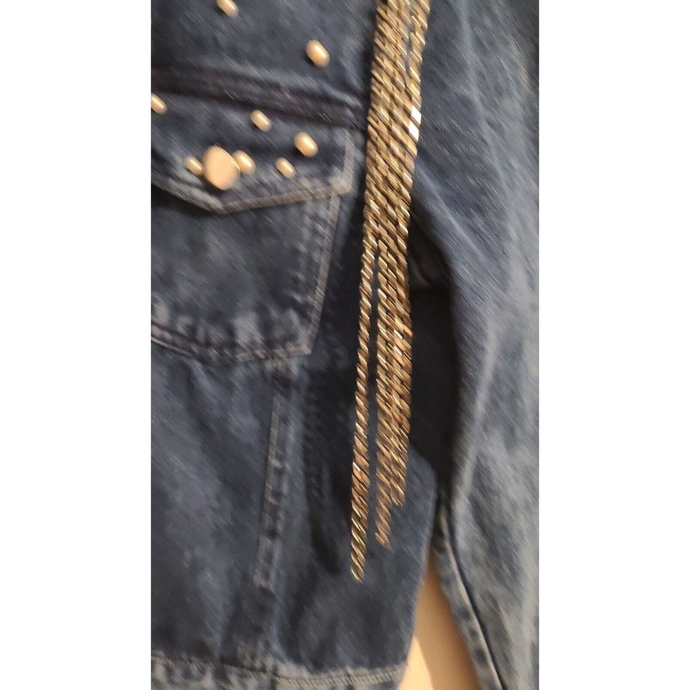 LIVE 4 TRUTH Denim Jacket Womens M Blue Button - Picture 4 of 5
